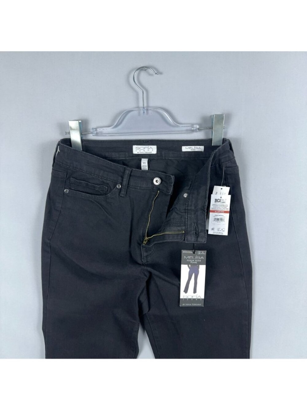 Sofia Jeans By Sofia Vergara Melisa High Rise Flare Jeans Size 10 Short Zip Fly - Picture 4 of 12